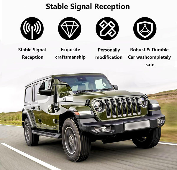 ROPODE Short Antenna Replacement | Sleek Low-Profile Design for Chevy, GMC, Ford & Ram Trucks